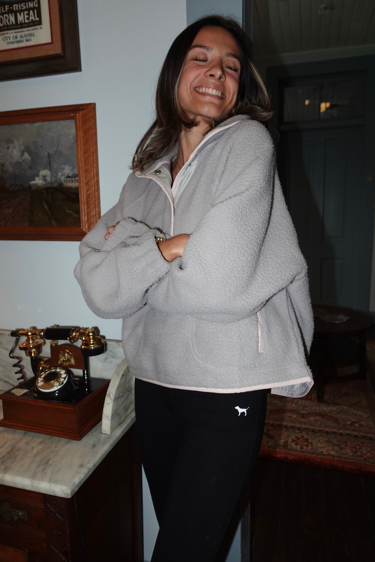 Fleece Snap Button Pullover