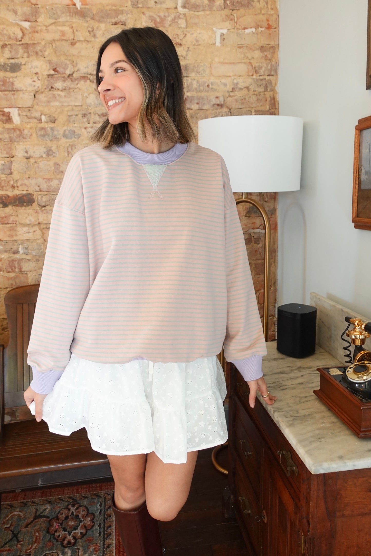Daisy Cotton Eyelet Mini Skirt