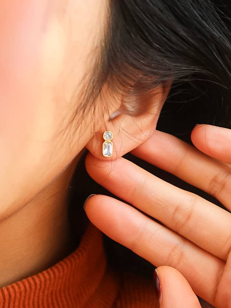 Mini Cubic Zirconia Stud Earrings