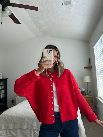Red Piper Cardigan