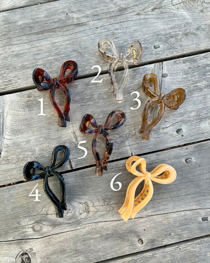 Lila Bow Claw Clips - Fall Colors *2 LEFT*