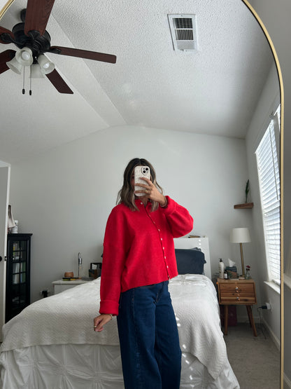 Red Piper Cardigan
