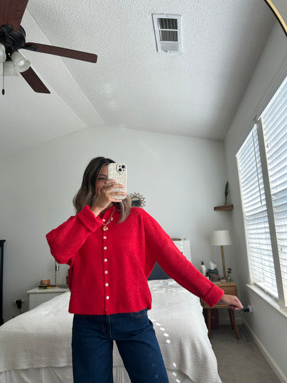 Red Piper Cardigan