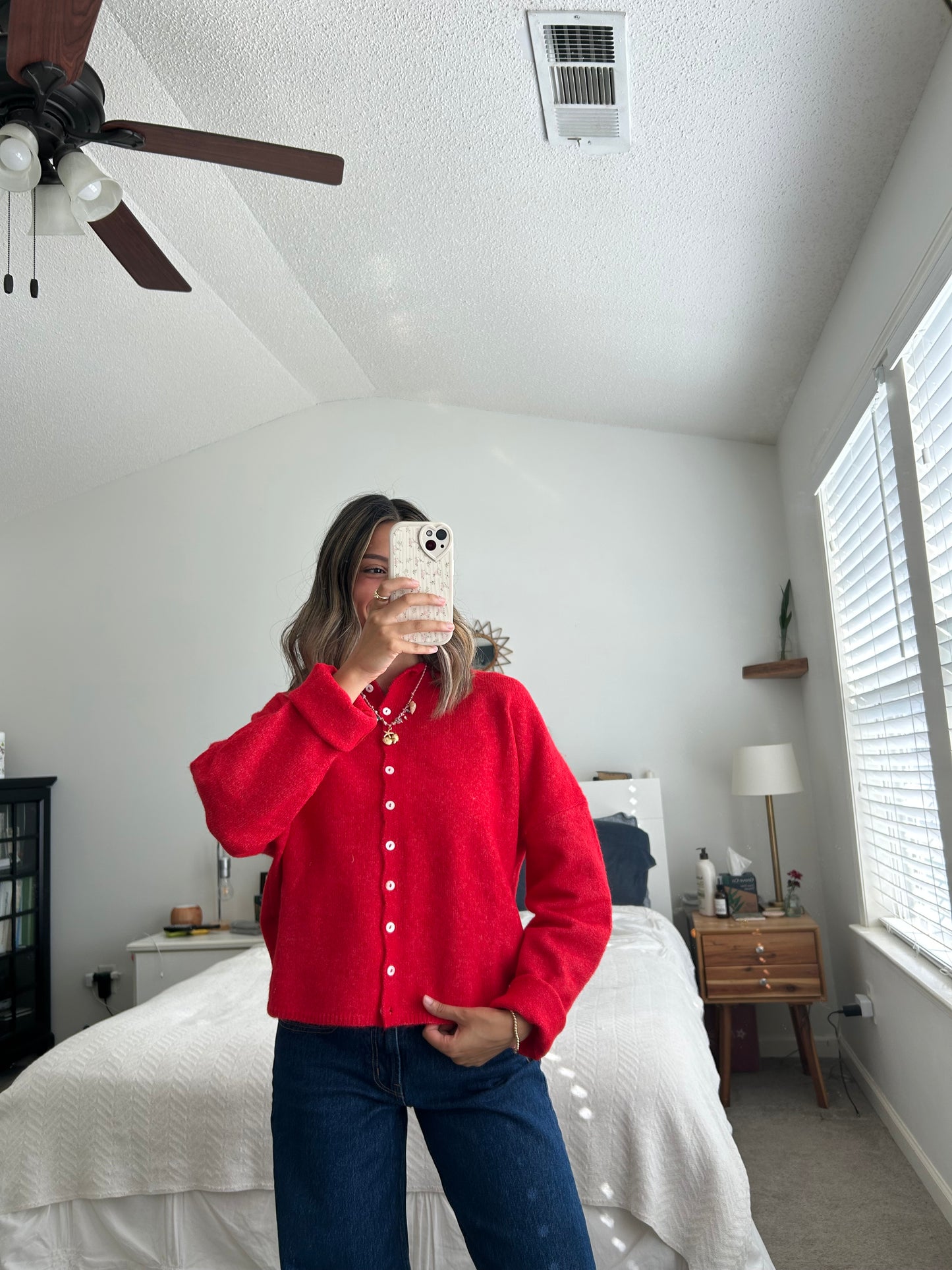 Red Piper Cardigan