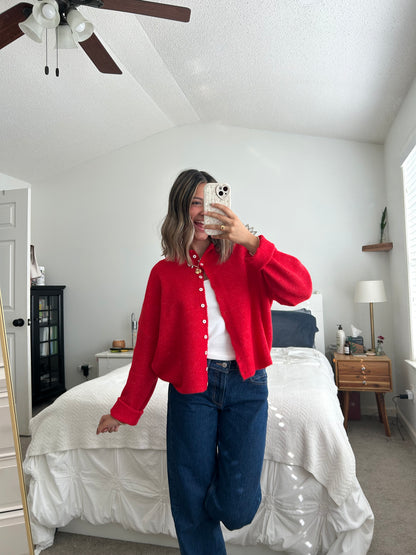 Red Piper Cardigan