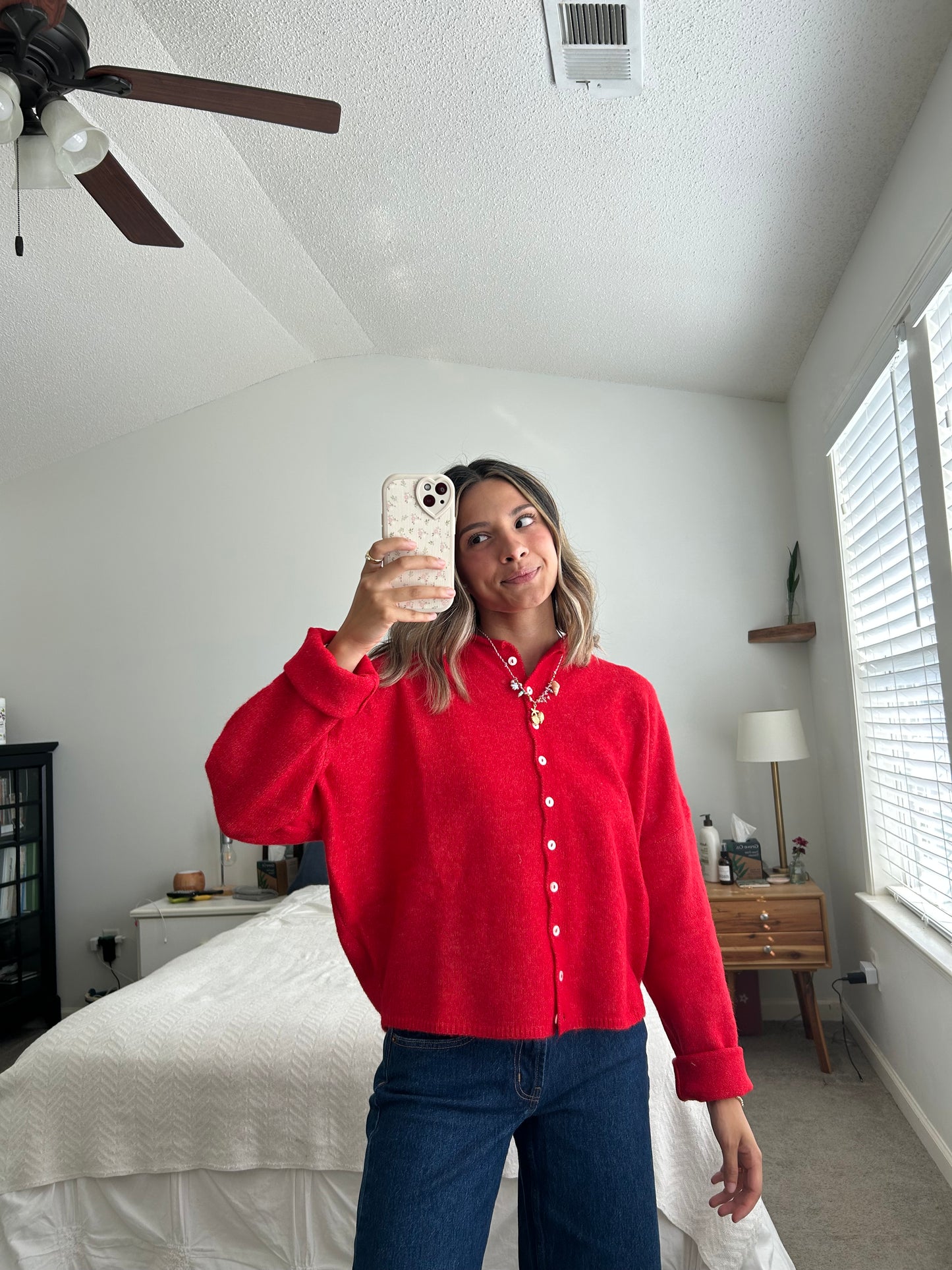 Red Piper Cardigan