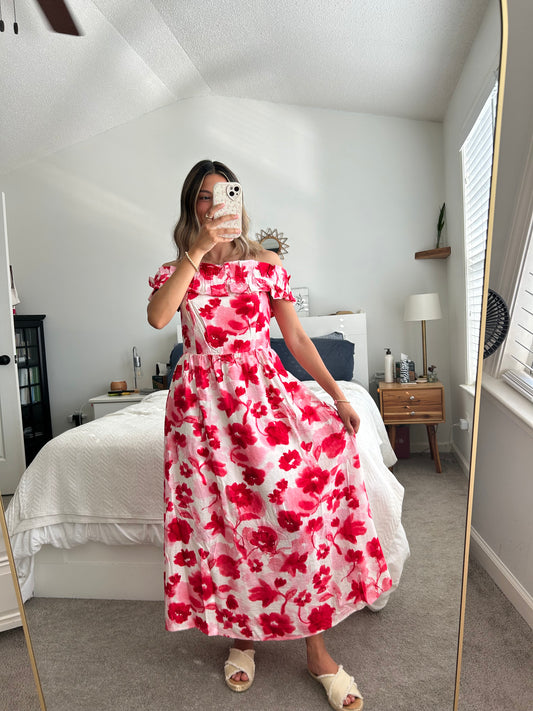 Sorrento Off-Shoulder Midi Dress