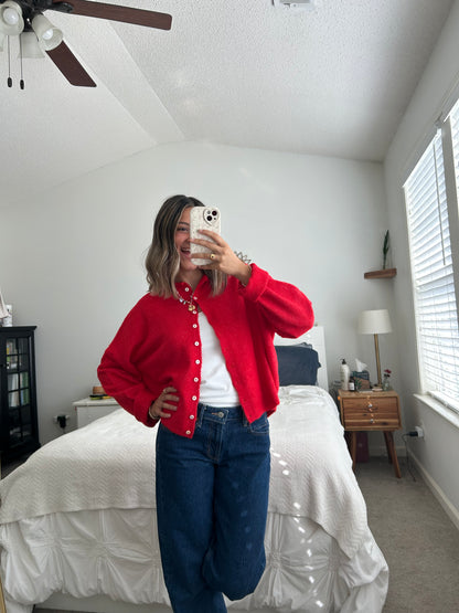 Red Piper Cardigan