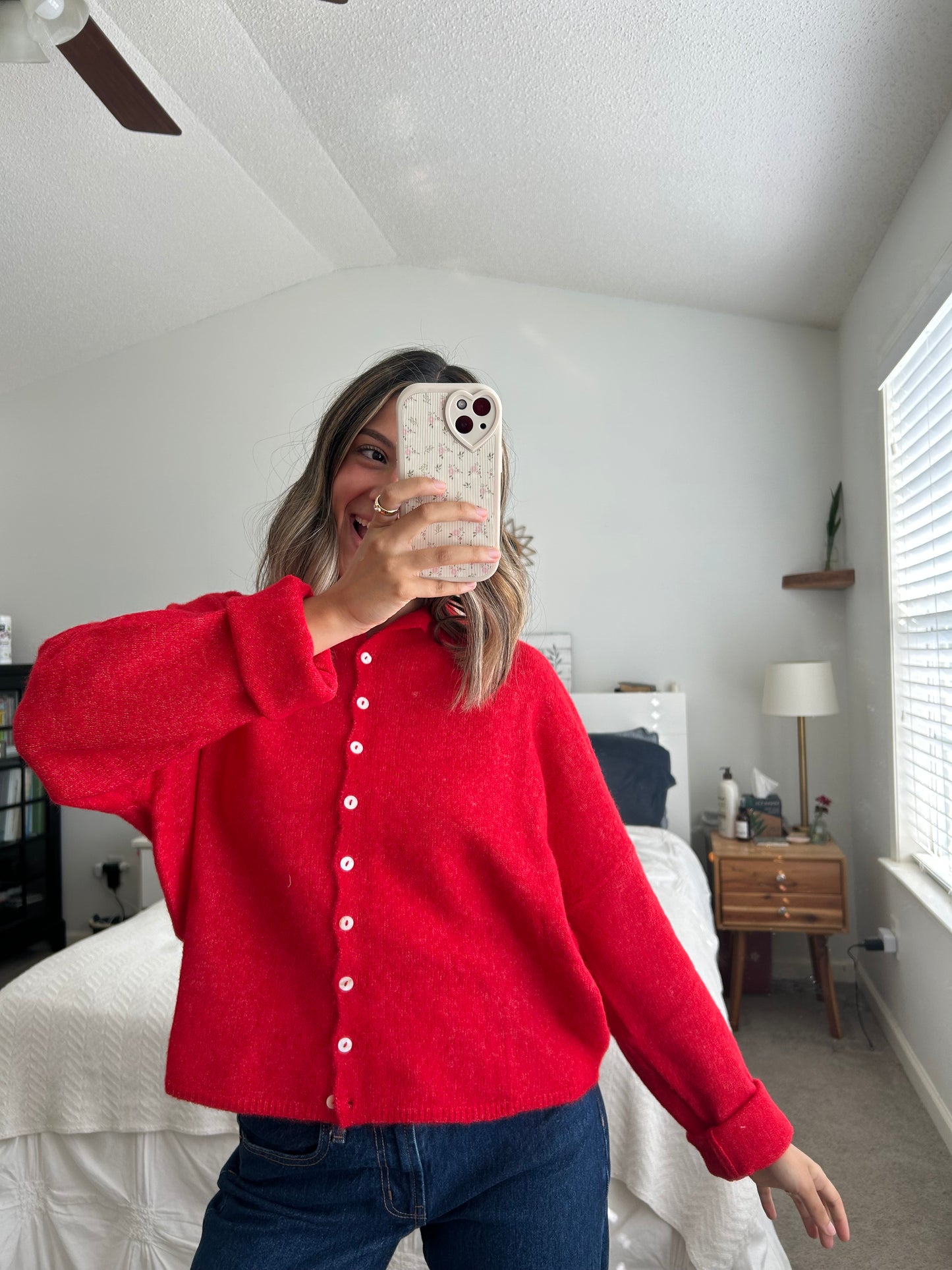 Red Piper Cardigan
