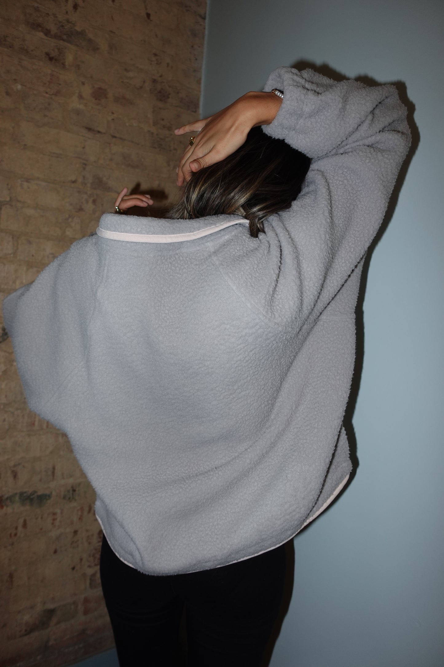 Fleece Snap Button Pullover