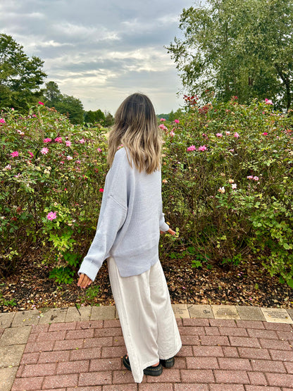 Maisie Knit Sweater - Lilac and Baby Blue