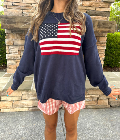 American Flag Sweater - Red/White/Blue *2 LEFT*