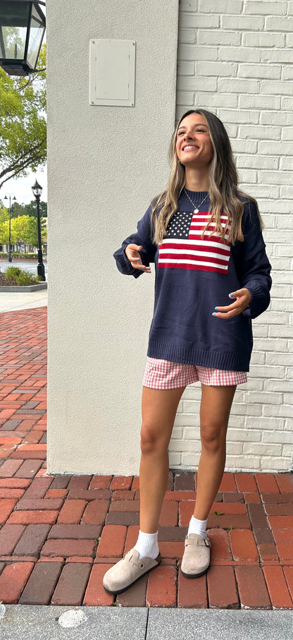 American Flag Sweater - Red/White/Blue *2 LEFT*