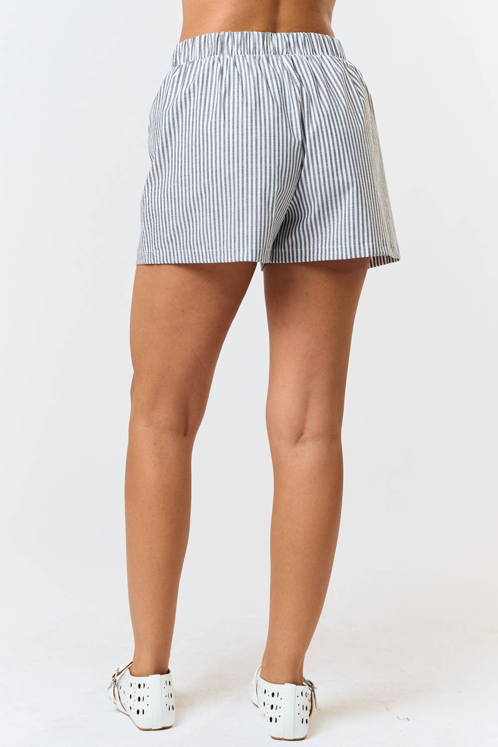 Rowan Pinstripe Boxer Shorts - Black/White *2 LEFT*