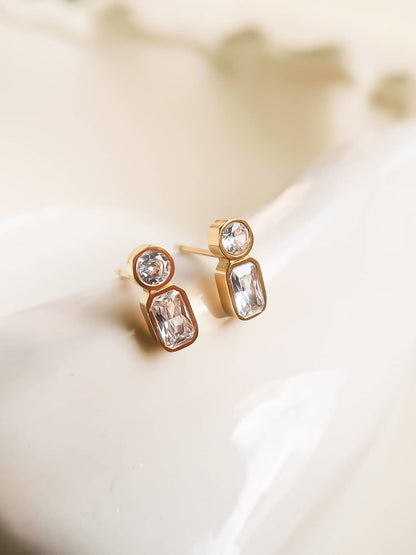 Mini Cubic Zirconia Stud Earrings