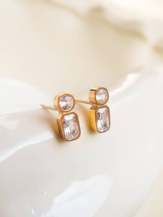 Mini Cubic Zirconia Stud Earrings