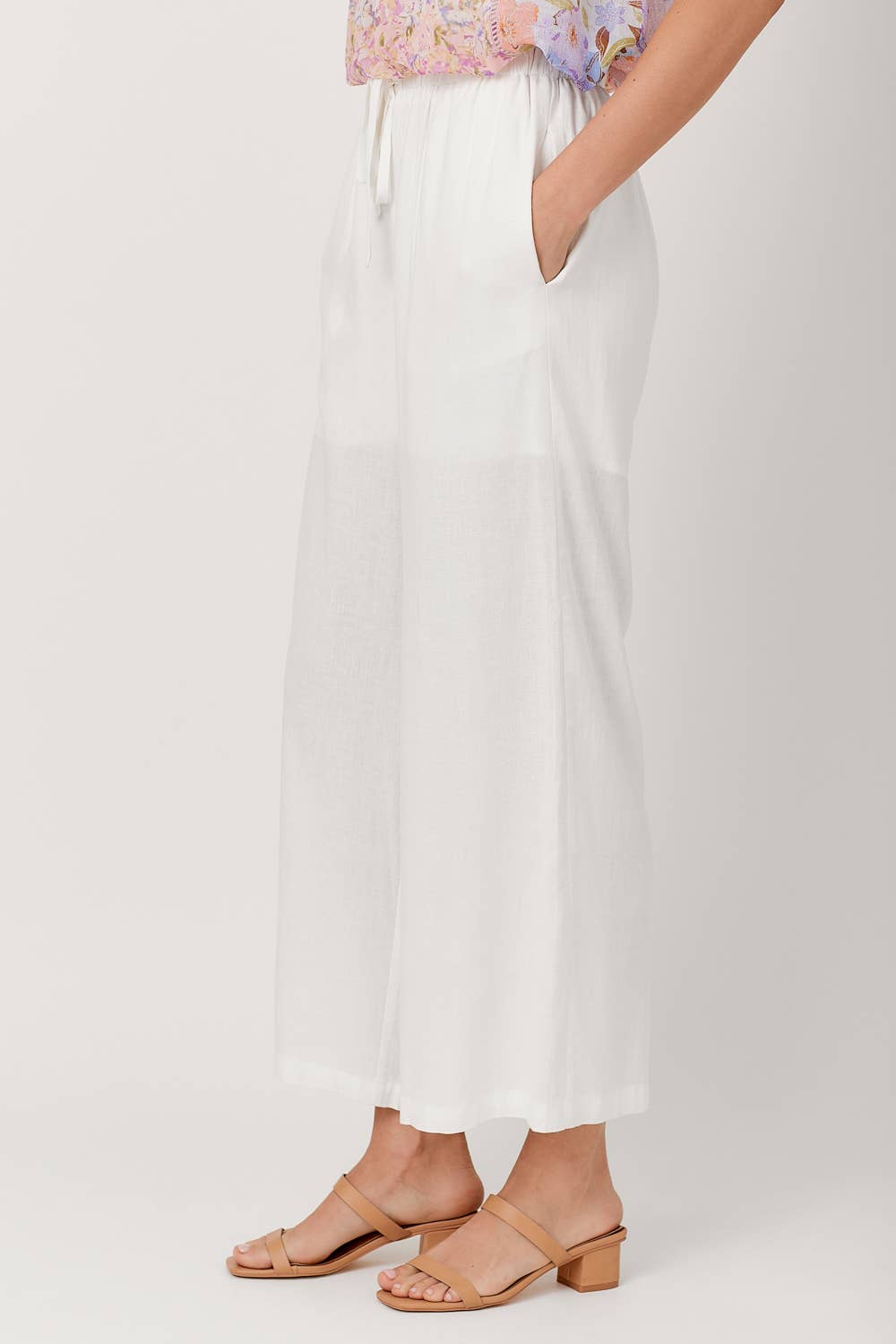 Kendall Linen Pants - White