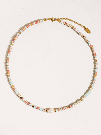 Non-Tarnish Boho Bead Necklace